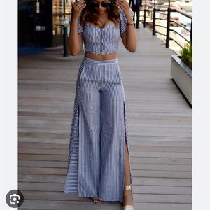 LULUS never worn striped summer set- size small- tags on